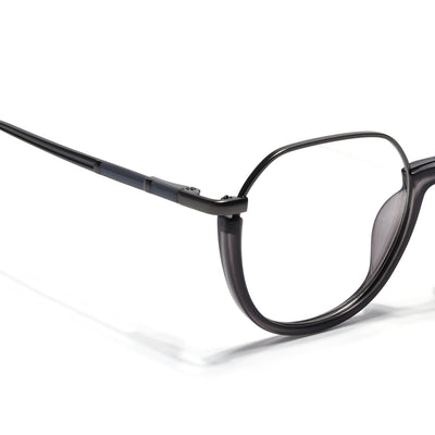 Eyejack Skyline Grey Round Eyeglasses for Men & Women (170202FCL1989-C3)