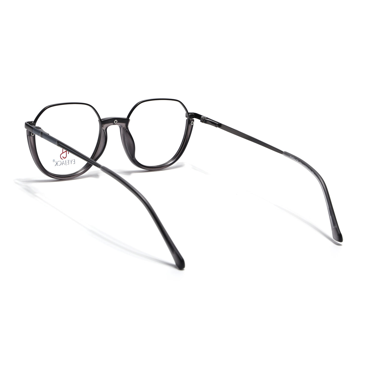 Eyejack Skyline Grey Round Eyeglasses for Men & Women (170202FCL1989-C3)