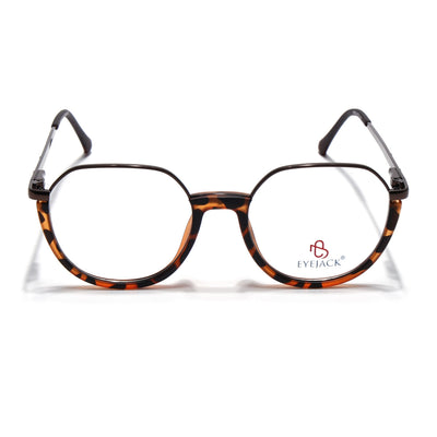 Eyejack Skyline Demi Brown Round Eyeglasses for Men & Women (170202FCL1990-C4)