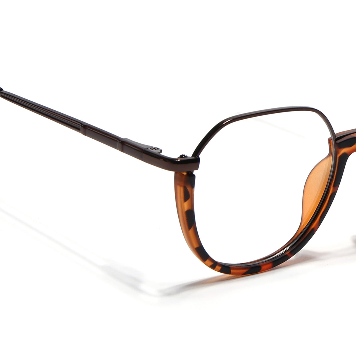 Eyejack Skyline Demi Brown Round Eyeglasses for Men & Women (170202FCL1990-C4)