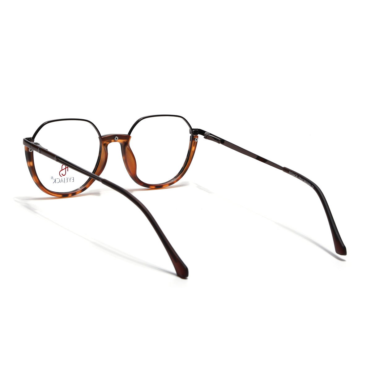 Eyejack Skyline Demi Brown Round Eyeglasses for Men & Women (170202FCL1990-C4)
