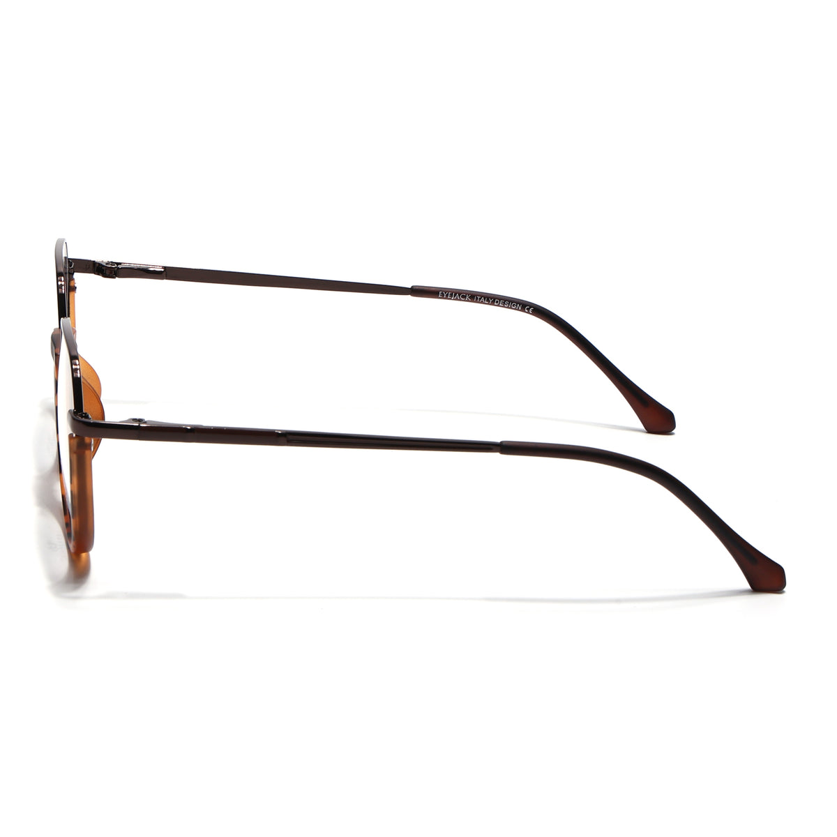 Eyejack Skyline Demi Brown Round Eyeglasses for Men & Women (170202FCL1990-C4)