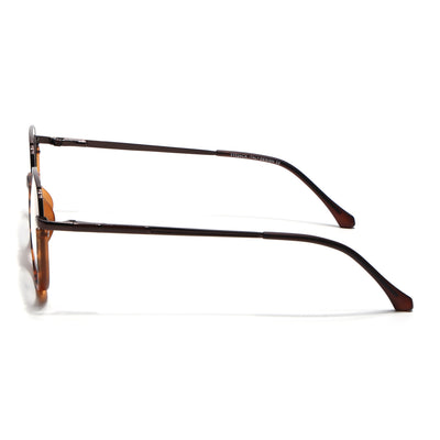 Eyejack Skyline Demi Brown Round Eyeglasses for Men & Women (170202FCL1990-C4)