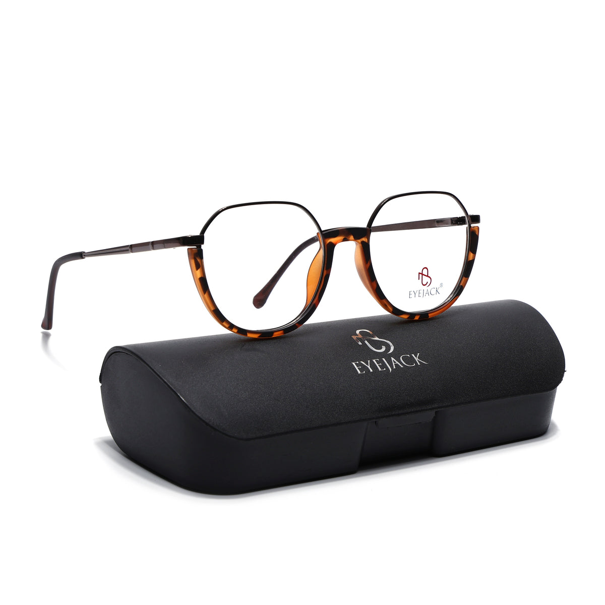 Eyejack Skyline Demi Brown Round Eyeglasses for Men & Women (170202FCL1990-C4)
