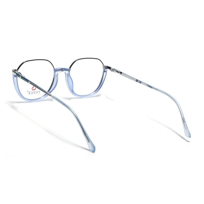 Eyejack Skyline Silver & Blue Round Eyeglasses for Men & Women (170202FCL1993-C7)