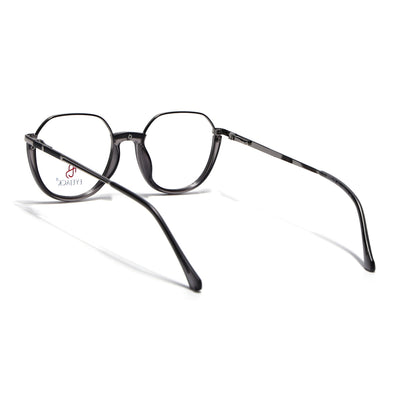 Eyejack Skyline Silver & Grey Round Eyeglasses for Men & Women (170202FCL2117-C10)