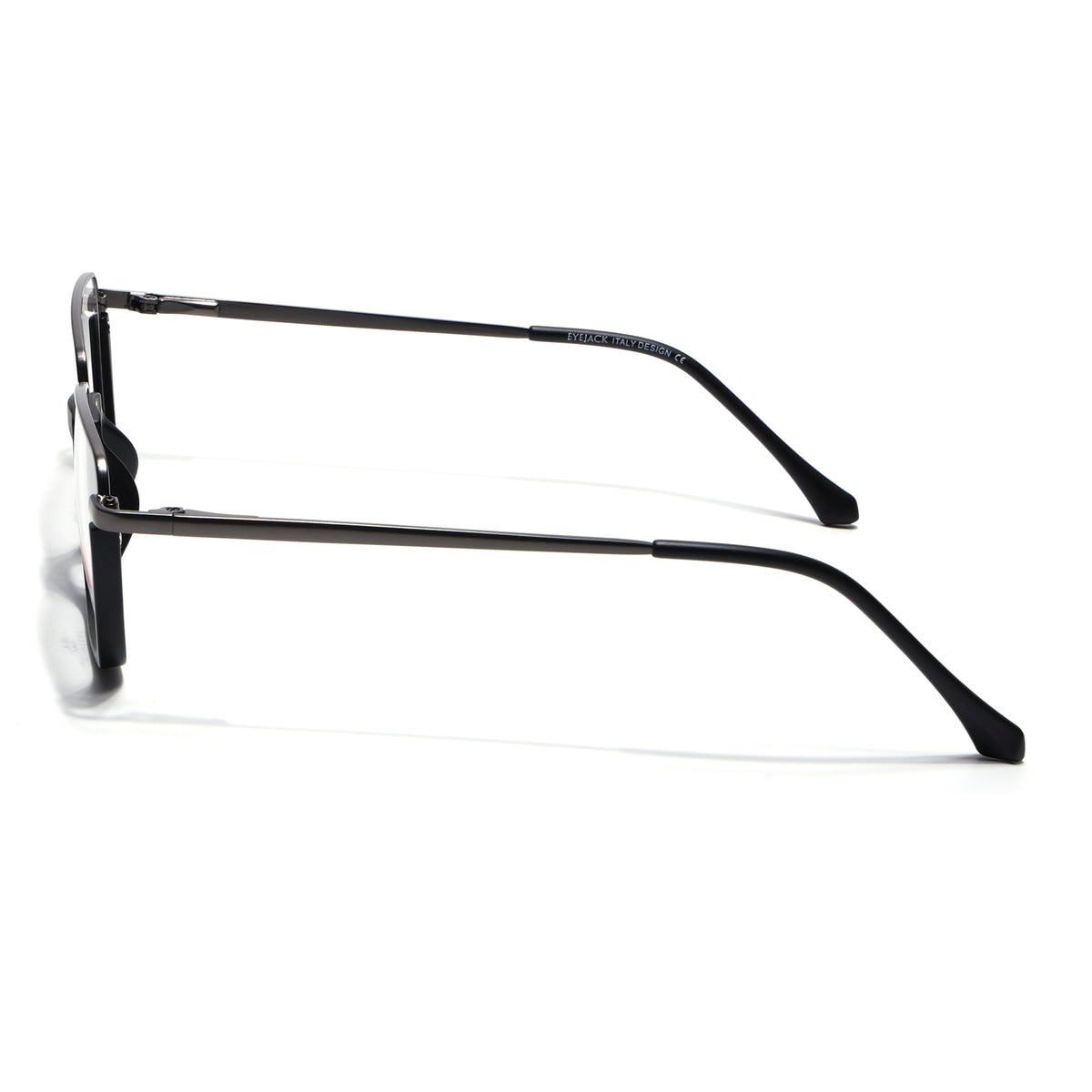 Eyejack Skyline Grey & Black Square Eyeglasses for Men & Women (170203FCL1996-C1)