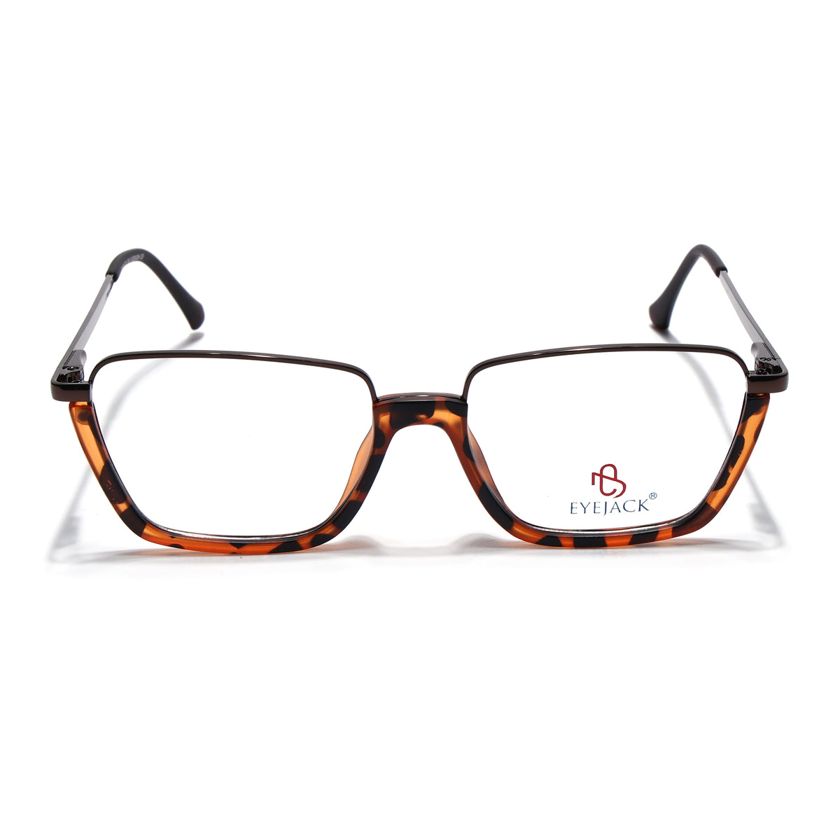 Eyejack Skyline Demi Brown Square Eyeglasses for Men & Women (170203FCL1999-C4)