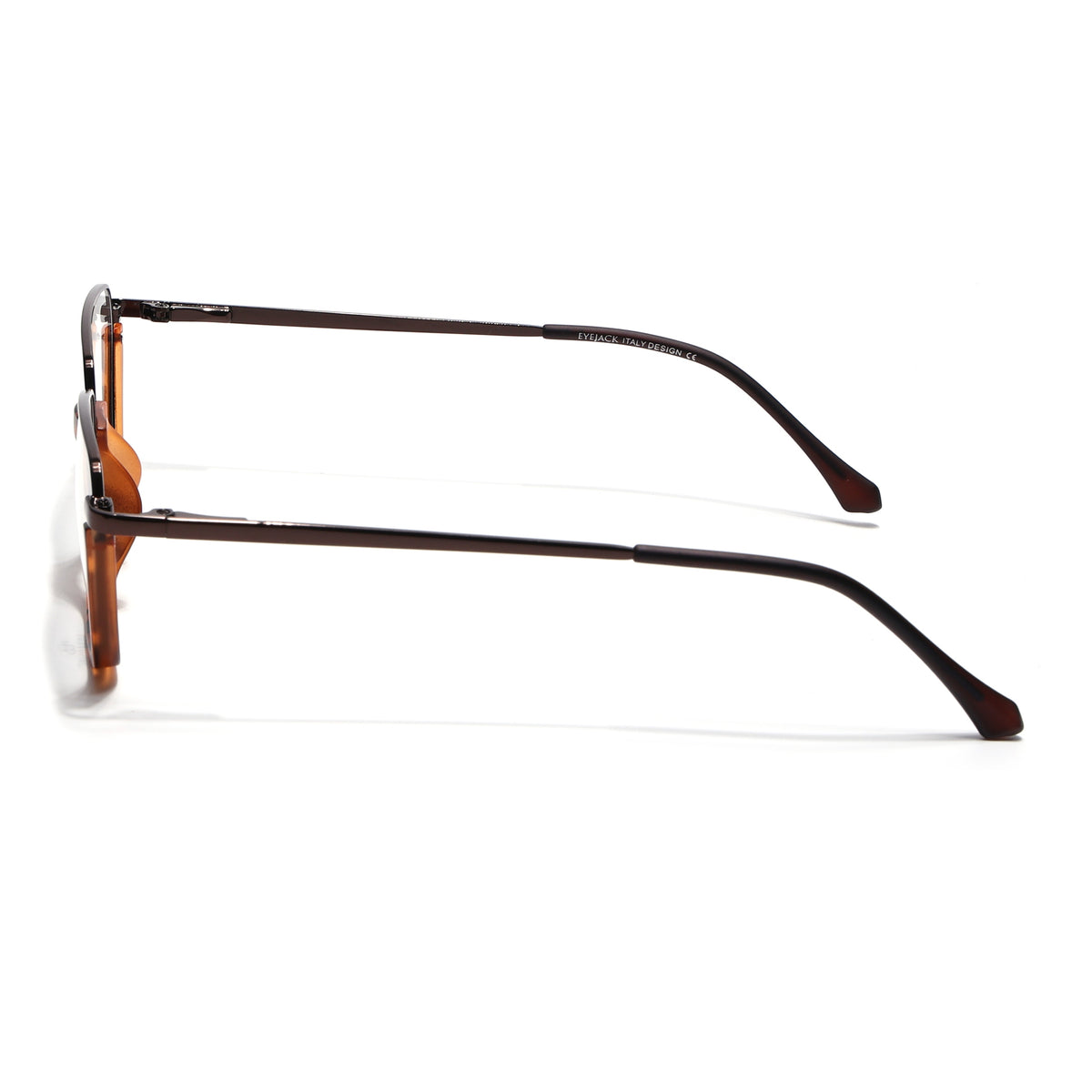 Eyejack Skyline Demi Brown Square Eyeglasses for Men & Women (170203FCL1999-C4)