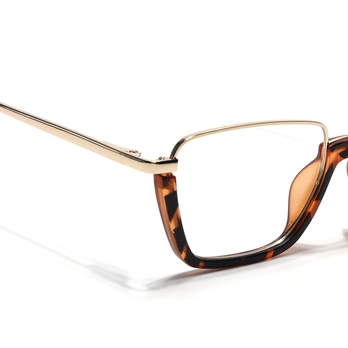 Eyejack Skyline Golden & Demi Brown Square Eyeglasses for Men & Women (170203FCL2000-C5)