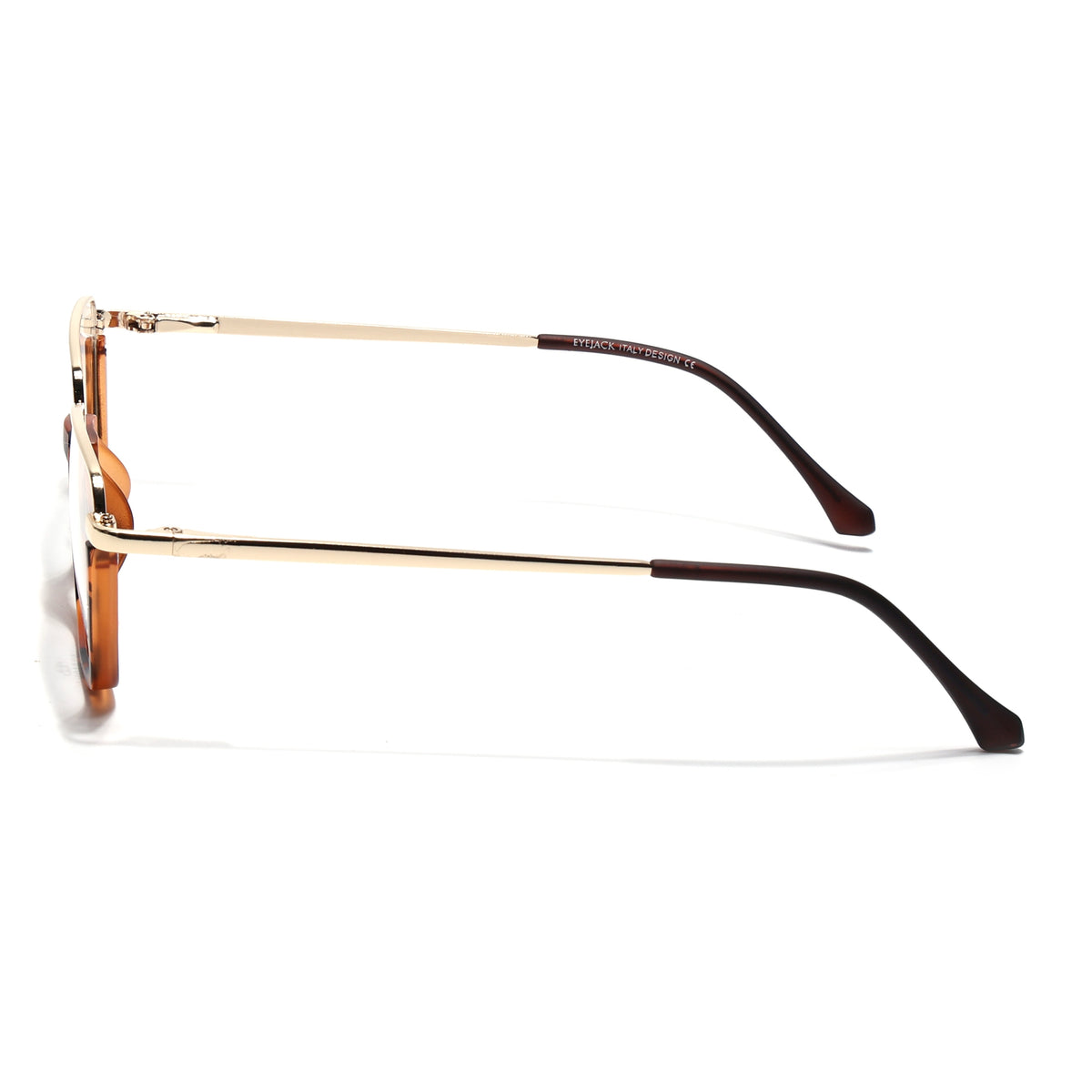 Eyejack Skyline Golden & Demi Brown Square Eyeglasses for Men & Women (170203FCL2000-C5)