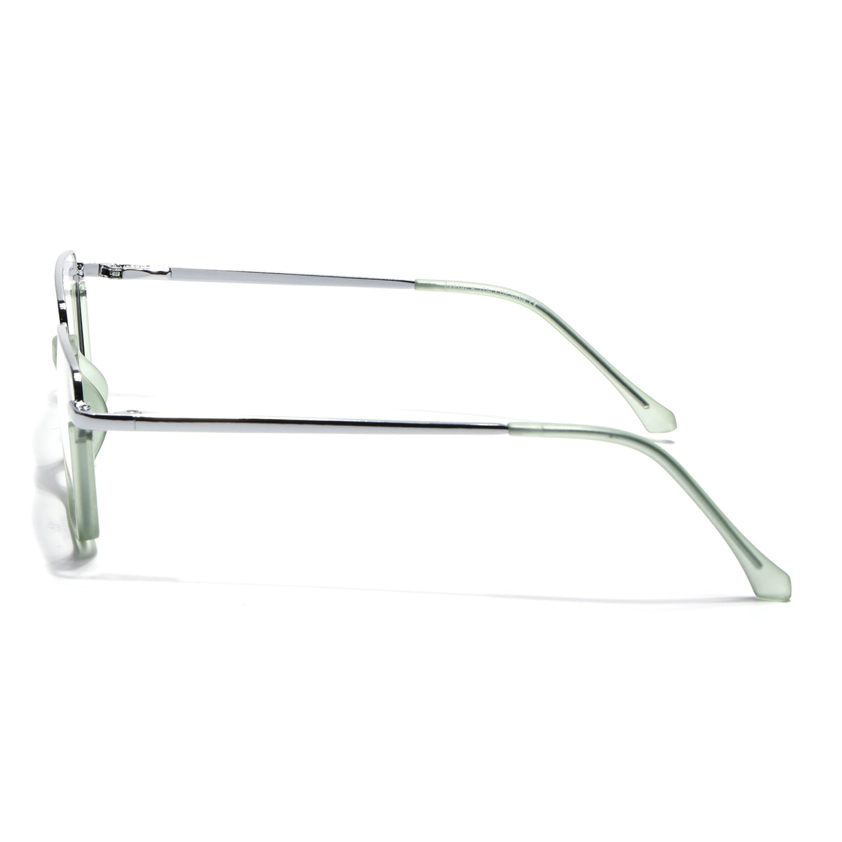 Eyejack Skyline Silver & Green Square Eyeglasses for Men & Women (170203FCL2001-C6)