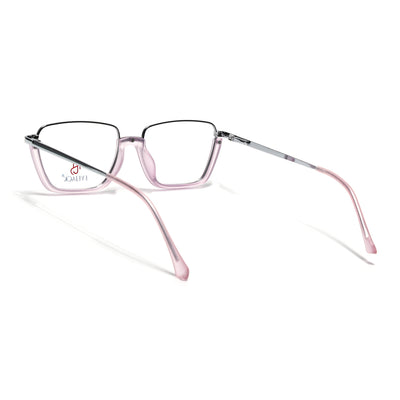 Eyejack Skyline Silver & Lavender Square Eyeglasses for Men & Women (170203FCL2003-C8)