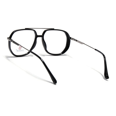 Eyejack Skyline Black & Silver Wayfarer Eyeglasses for Men & Women (170204FCL2005-C1)