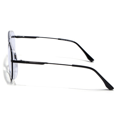 Eyejack Skyline Black & Transparent Wayfarer Eyeglasses for Men & Women (170204FCL2006-C2)
