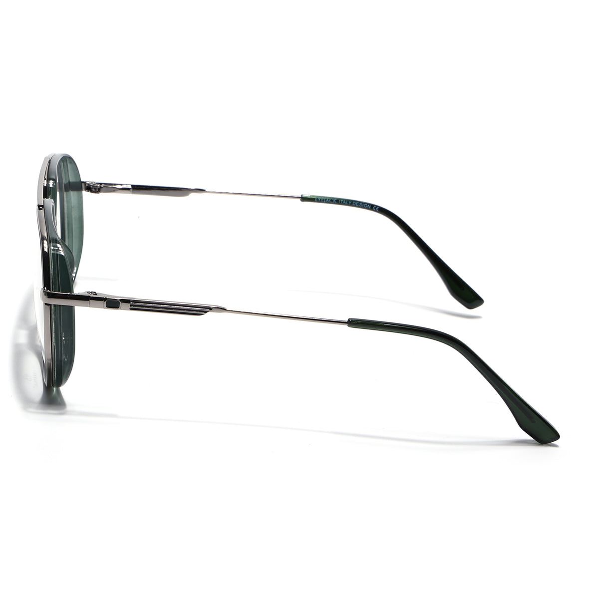 Eyejack Skyline Silver & Green Wayfarer Eyeglasses for Men & Women (170204FCL2008-C4)