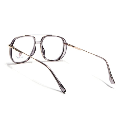 Eyejack Skyline Golden & Grey Wayfarer Eyeglasses for Men & Women (170204FCL2010-C6)