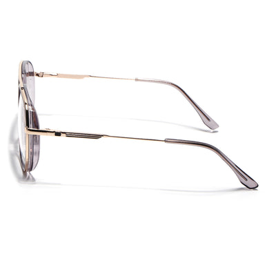 Eyejack Skyline Golden & Grey Wayfarer Eyeglasses for Men & Women (170204FCL2010-C6)