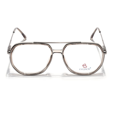 Eyejack Skyline Silver & Transparent Wayfarer Eyeglasses for Men & Women (170204FCL2011-C7)