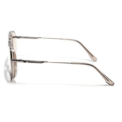 Eyejack Skyline Silver & Transparent Wayfarer Eyeglasses for Men & Women (170204FCL2011-C7)
