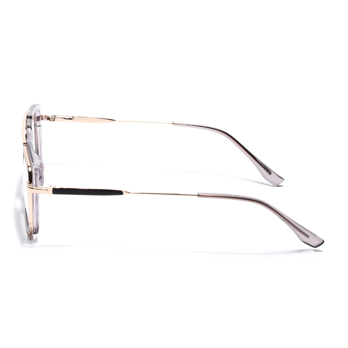 Eyejack Skyline Golden & Grey Rectangle Eyeglasses for Men & Women (170205FCL2017-C6)