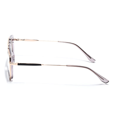 Eyejack Skyline Golden & Grey Rectangle Eyeglasses for Men & Women (170205FCL2017-C6)