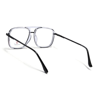 Eyejack Skyline Black & Transparent Wayfarer Eyeglasses for Men & Women (170206FCL2019-C1)