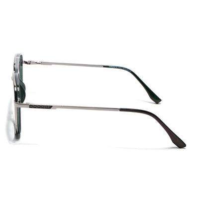 Eyejack Skyline Silver & Green Wayfarer Eyeglasses for Men & Women (170206FCL2021-C3)