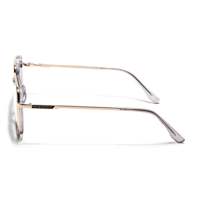 Eyejack Skyline Golden & Grey Wayfarer Eyeglasses for Men & Women (170206FCL2023-C5)
