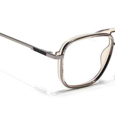 Eyejack Skyline Silver & Transparent Wayfarer Eyeglasses for Men & Women (170206FCL2024-C6)