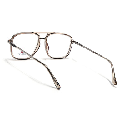 Eyejack Skyline Silver & Transparent Wayfarer Eyeglasses for Men & Women (170206FCL2024-C6)