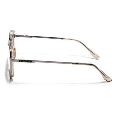 Eyejack Skyline Silver & Transparent Wayfarer Eyeglasses for Men & Women (170206FCL2024-C6)