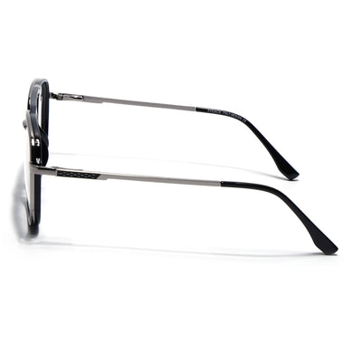 Eyejack Skyline Black & Silver Wayfarer Eyeglasses for Men & Women (170206FCL2119-C7)