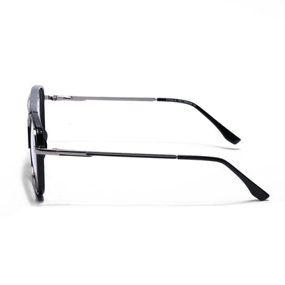 Eyejack Skyline Black & Silver Wayfarer Eyeglasses for Men & Women (170207FCL2025-C1)