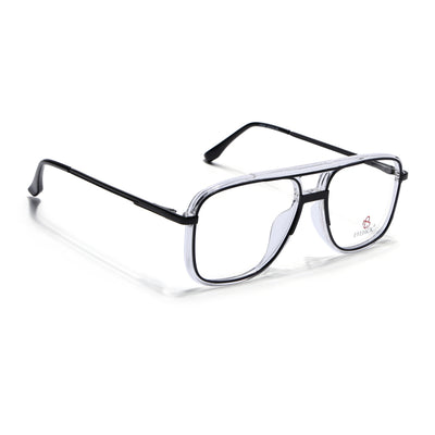 Eyejack Skyline Black & Transparent Wayfarer Eyeglasses for Men & Women (170207FCL2026-C2)