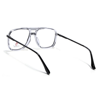 Eyejack Skyline Black & Transparent Wayfarer Eyeglasses for Men & Women (170207FCL2026-C2)