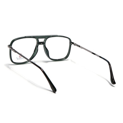 Eyejack Skyline Silver & Green Wayfarer Eyeglasses for Men & Women (170207FCL2028-C4)