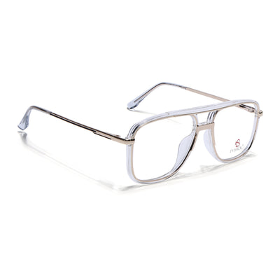 Eyejack Skyline Golden & Transparent Wayfarer Eyeglasses for Men & Women (170207FCL2029-C5)