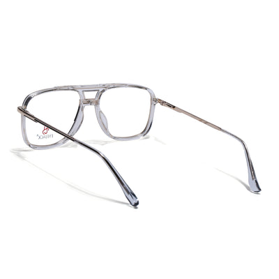 Eyejack Skyline Golden & Transparent Wayfarer Eyeglasses for Men & Women (170207FCL2029-C5)