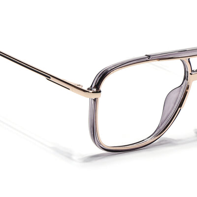 Eyejack Skyline Golden & Grey Wayfarer Eyeglasses for Men & Women (170207FCL2030-C6)