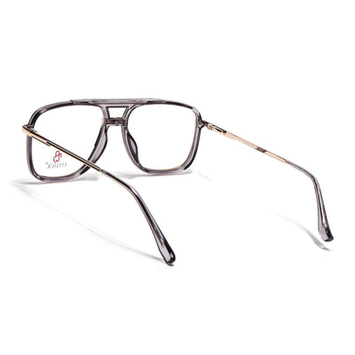 Eyejack Skyline Golden & Grey Wayfarer Eyeglasses for Men & Women (170207FCL2030-C6)