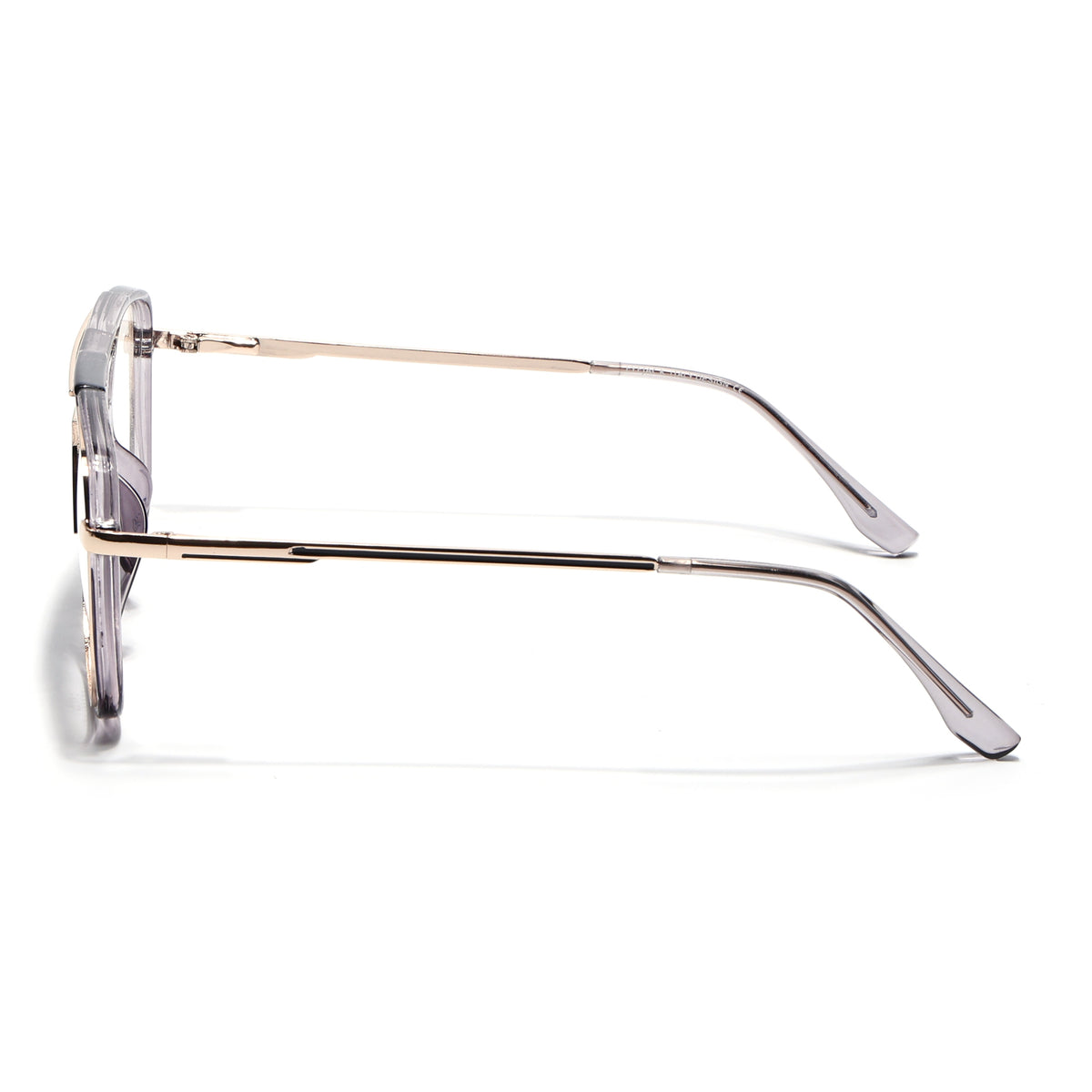 Eyejack Skyline Golden & Grey Wayfarer Eyeglasses for Men & Women (170207FCL2030-C6)