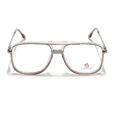 Eyejack Skyline Silver & Transparent Wayfarer Eyeglasses for Men & Women (170207FCL2031-C7)