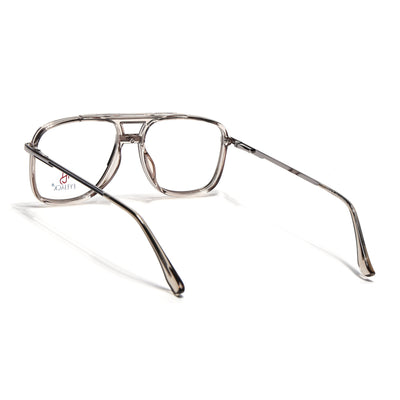 Eyejack Skyline Silver & Transparent Wayfarer Eyeglasses for Men & Women (170207FCL2031-C7)