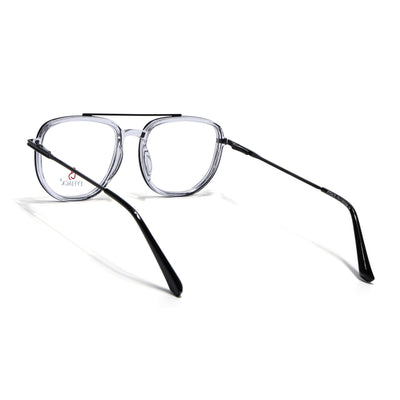 Eyejack Skyline Black & Transparent Wayfarer Eyeglasses for Men & Women (170208FCL2033-C2)