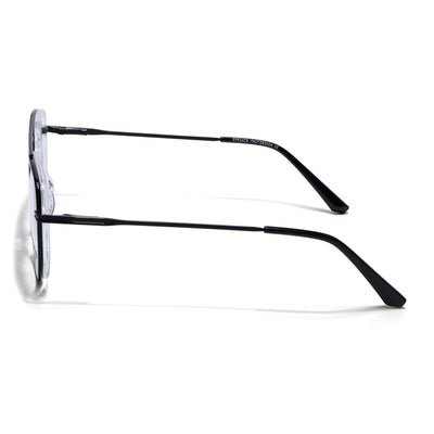 Eyejack Skyline Black & Transparent Wayfarer Eyeglasses for Men & Women (170208FCL2033-C2)