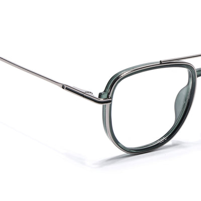 Eyejack Skyline Silver & Green Wayfarer Eyeglasses for Men & Women (170208FCL2035-C4)