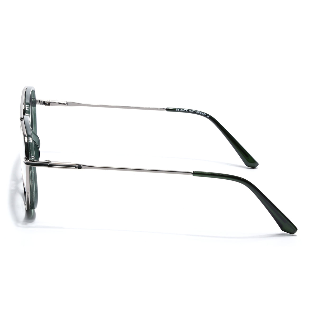 Eyejack Skyline Silver & Green Wayfarer Eyeglasses for Men & Women (170208FCL2035-C4)