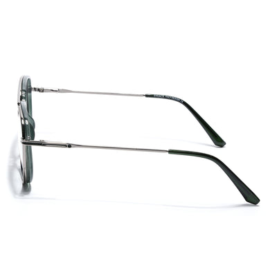 Eyejack Skyline Silver & Green Wayfarer Eyeglasses for Men & Women (170208FCL2035-C4)