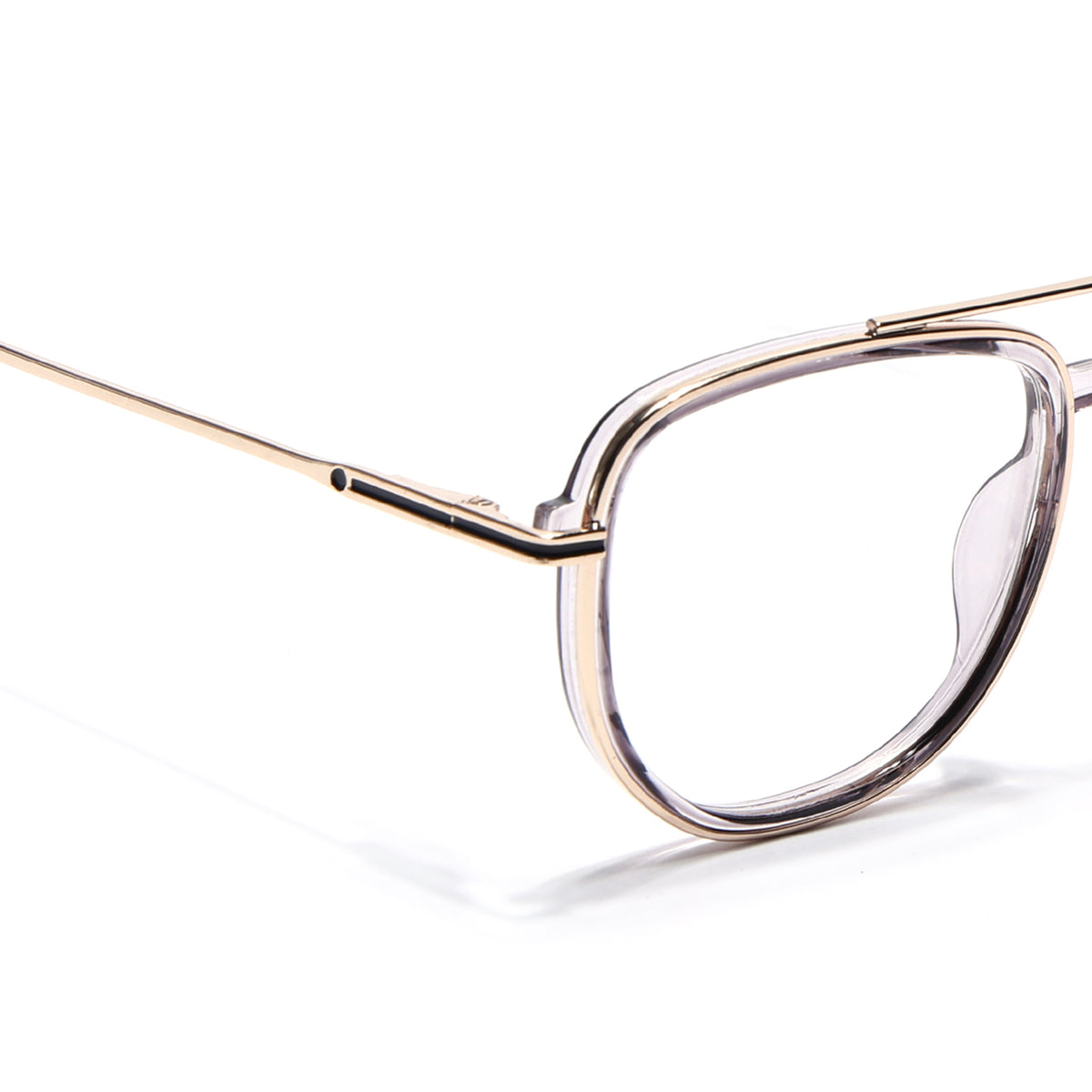 Eyejack Skyline Golden & Grey Wayfarer Eyeglasses for Men & Women (170208FCL2037-C6)